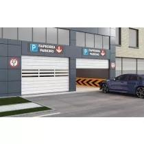 DoorHan Скоростные секционные ворота из алюминиевых сэндвич-панелей ISD01-PARKING