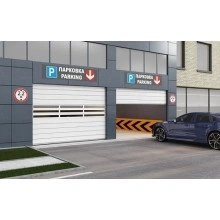 DoorHan Скоростные секционные ворота из алюминиевых сэндвич-панелей ISD01-PARKING