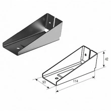 ДОРХАН Кронштейн крепления дельта профиля RAL9003, SPV100W