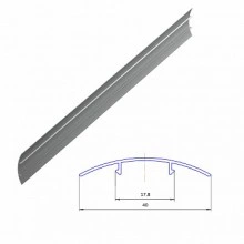ДОРХАН Профиль алюминиевый DHOP-15 "Декоративная накладка" металлик, DHOP-150/M