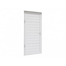 ДОРХАН Дверь DoorHan/880/2050/УЛЬТРА(B)/500/9003 доска/9003 доска/правая/с угловой рамой/серебро/ключ-ключ, DUB-880/500/9003/9003/N/R