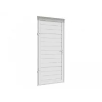 ДОРХАН Дверь DoorHan/980/2050/УЛЬТРА(B)/500/9003 доска/9003 доска/левая/с угловой рамой/серебро/ключ-ключ, DUB-980/500/9003/9003/N/L
