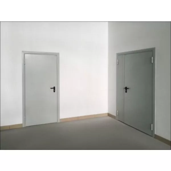 ДОРХАН Дверь DoorHan/880/2050/Противопож.EI60/одност./глухая/глад./глад./RAL7035/лев./угл. рама, DPG60/880/2050/7035/L/N