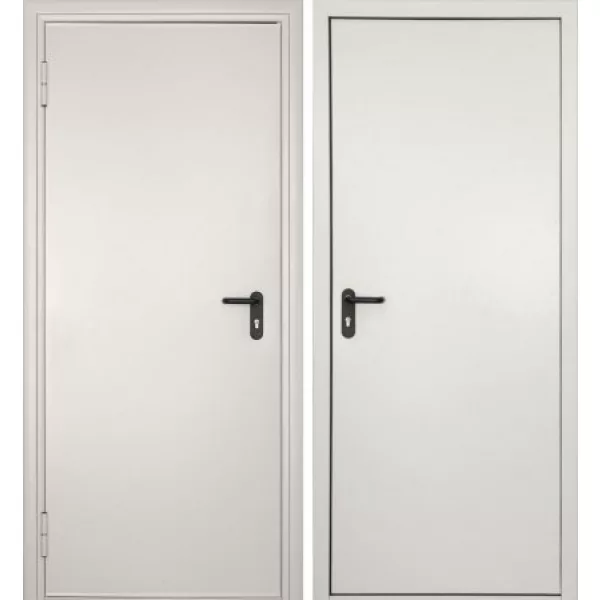 ДОРХАН Дверь DoorHan/1080/2050/Противопож.EI60/одност./глухая/глад./глад./RAL7035/прав./угл. рама, DPG60/1080/2050/7035/R/N