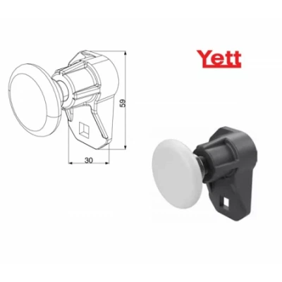 ДОРХАН Комплект держателя ролика бокового левый, 25570L/KT - Yett ДОРХАН Комплект держателя ролика бокового левый, 25570L/KT - Yett