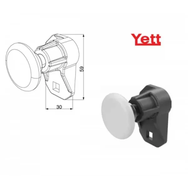 ДОРХАН Комплект держателя ролика бокового правый, 25570R/KT - Yett