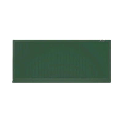 ДОРХАН Откатные ворота 4100х1600 цвета RAL 6005 (зелёный) с дизайном 'доска' без автоматики