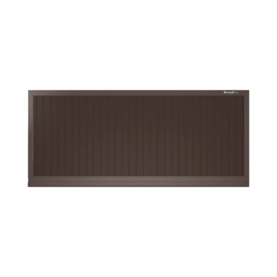 ДОРХАН Откатные ворота 4200х1100 цвета RAL 8017 (коричнево-красный) с дизайном 'доска' без автоматики