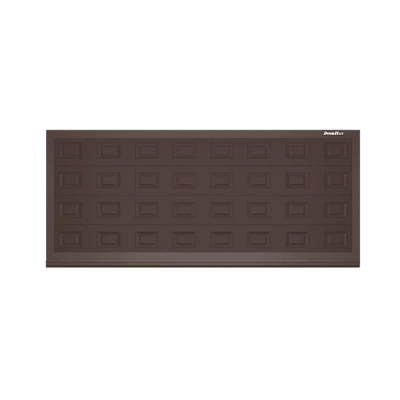 ДОРХАН Откатные ворота 4600х1900 цвета RAL 8017 (коричнево-красный) с дизайном 'филенка' без автоматики