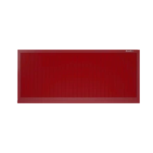 ДОРХАН Откатные ворота 2200х1300 цвета RAL 3000 (красный) с дизайном 'доска' с автоматикой