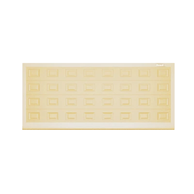 ДОРХАН Откатные ворота 5000х1300 цвета RAL 1014 (бежевый) с дизайном 'филенка' с автоматикой