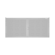 ДОРХАН Распашные ворота 4500х1500 цвета RAL 9006 (серебристый) с дизайном 'филенка' без автоматики