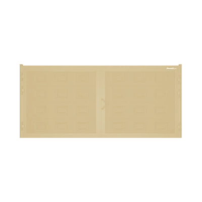 ДОРХАН Распашные ворота 3000х1600 цвета RAL 1014 (бежевый) с дизайном 'филенка' без автоматики