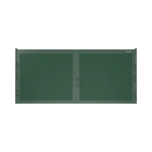 ДОРХАН Распашные ворота 4900х1700 цвета RAL 6005 (зелёный) с дизайном 'доска' без автоматики