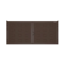 ДОРХАН Распашные ворота 4800х1100 цвета RAL 8017 (коричнево-красный) с дизайном 'филенка' без автоматики