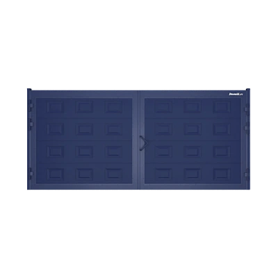 ДОРХАН Распашные ворота 3900х1900 цвета RAL 5005 (синий) с дизайном 'доска' с автоматикой ДОРХАН Распашные ворота 3900х1900 цвета RAL 5005 (синий) с дизайном 'доска' с автоматикой
