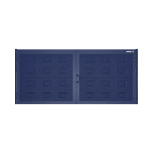 ДОРХАН Распашные ворота 4500х1100 цвета RAL 5005 (синий) с дизайном 'филенка' с автоматикой