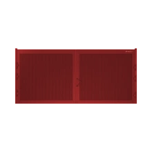 ДОРХАН Распашные ворота 4800х1500 цвета RAL 3000 (красный) с дизайном 'доска' с автоматикой