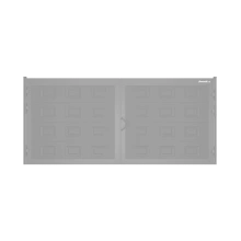 ДОРХАН Распашные ворота 4500х2000 цвета RAL 7004 (серый) с дизайном 'филенка' с автоматикой
