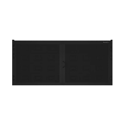 ДОРХАН Распашные ворота 3300х1500 цвета RAL 7016 (антрацит) с дизайном 'филенка' с автоматикой