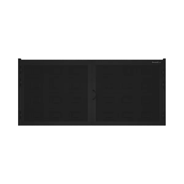 ДОРХАН Распашные ворота 3200х1600 цвета RAL 7016 (антрацит) с дизайном 'филенка' с автоматикой