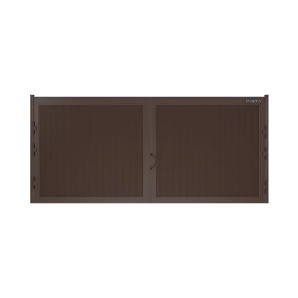 ДОРХАН Распашные ворота 3900х1000 цвета RAL 8017 (коричнево-красный) с дизайном 'доска' с автоматикой ДОРХАН Распашные ворота 3900х1000 цвета RAL 8017 (коричнево-красный) с дизайном 'доска' с автоматикой