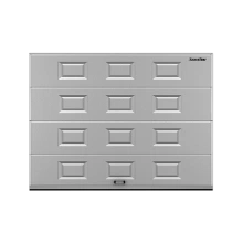 ДОРХАН Секционные ворота стальные 4800х2300 цвета RAL 7004 (серый) с дизайном 'филенка' без автоматики