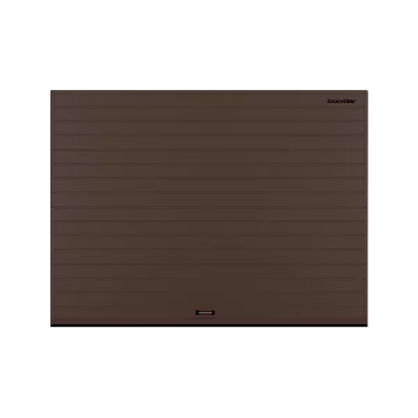 ДОРХАН Секционные ворота стальные 2800х2900 цвета RAL 8017 (коричнево-красный) с дизайном 'доска' без автоматики