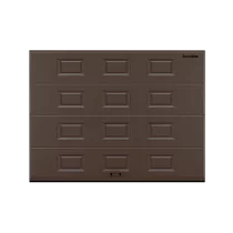 ДОРХАН Секционные ворота стальные 2000х2400 цвета RAL 8017 (коричнево-красный) с дизайном 'филенка' без автоматики