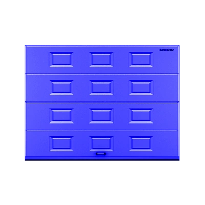 ДОРХАН Секционные ворота стальные 4700х2600 цвета RAL 5005 (синий) с дизайном 'филенка' с автоматикой ДОРХАН Секционные ворота стальные 4700х2600 цвета RAL 5005 (синий) с дизайном 'филенка' с автоматикой