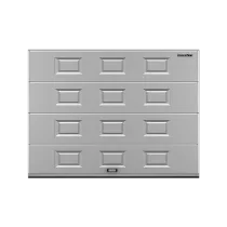 ДОРХАН Секционные ворота стальные 4800х2300 цвета RAL 7004 (серый) с дизайном 'филенка' с автоматикой