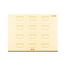 ДОРХАН Секционные ворота стальные 4500х2600 цвета RAL 1014 (бежевый) с дизайном 'филенка' с автоматикой