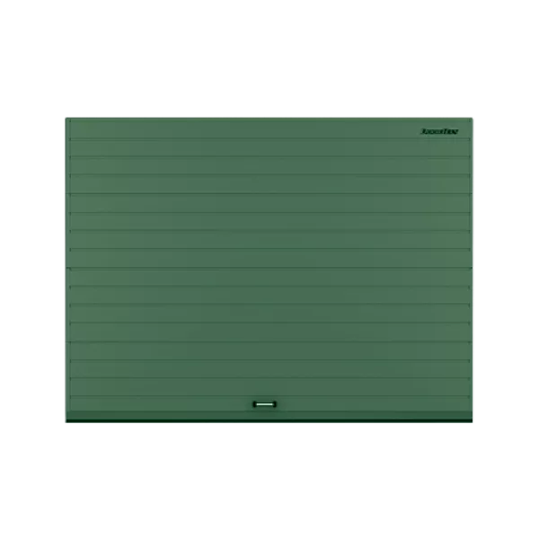 ДОРХАН Секционные ворота стальные 3400х2200 цвета RAL 6005 (зелёный) с дизайном 'доска' с автоматикой