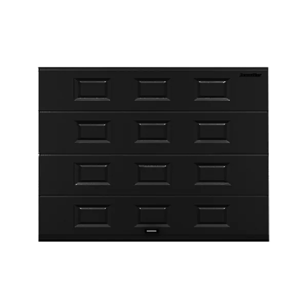ДОРХАН Секционные ворота стальные 2200х2400 цвета RAL 7016 (антрацит) с дизайном 'филенка' с автоматикой