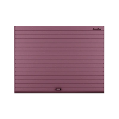 ДОРХАН Секционные ворота стальные 4500х3000 цвета RAL 3005 (бордовый) с дизайном 'доска' с автоматикой