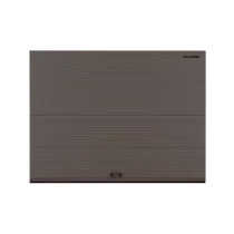 ДОРХАН Секционные ворота стальные 3300х2800 цвета RAL 3000 (коричневый) с дизайном 'волна' без автоматики