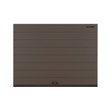 ДОРХАН Секционные ворота стальные 4800х2400 цвета RAL 3000 (коричневый) с дизайном 'широкая центральная полоса' без автоматики