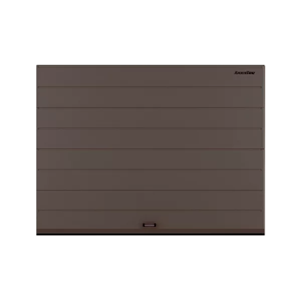 ДОРХАН Секционные ворота стальные 2900х2700 цвета RAL 3000 (коричневый) с дизайном 'широкая центральная полоса' без автоматики