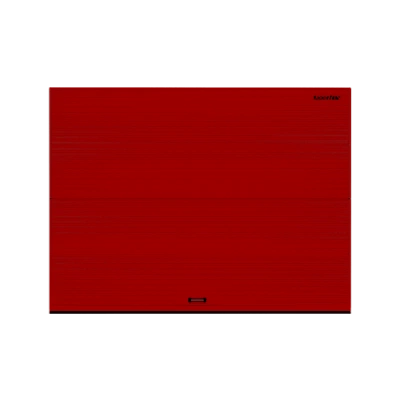 ДОРХАН Секционные ворота стальные 4500х2000 цвета RAL 3000 (красный) с дизайном 'волна' без автоматики