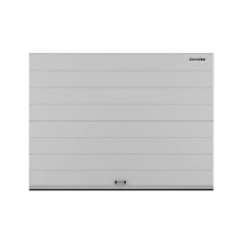 ДОРХАН Секционные ворота стальные 4700х2000 цвета RAL 9006 (серебристый) с дизайном 'широкая центральная полоса' без автоматики