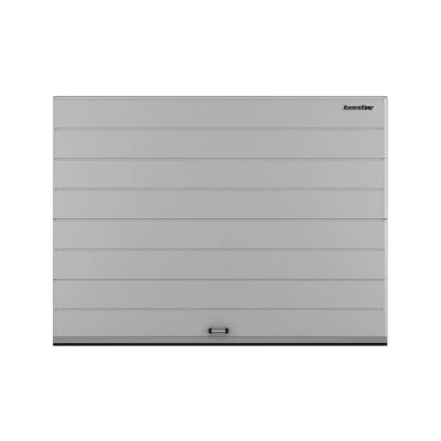 ДОРХАН Секционные ворота стальные 4900х2800 цвета RAL 7004 (серый) с дизайном 'широкая центральная полоса' без автоматики
