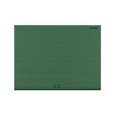 ДОРХАН Секционные ворота стальные 4700х2300 цвета RAL 6005 (зелёный) с дизайном 'волна' без автоматики