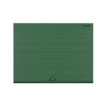ДОРХАН Секционные ворота стальные 3900х2000 цвета RAL 6005 (зелёный) с дизайном 'волна' без автоматики