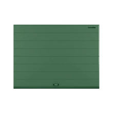 ДОРХАН Секционные ворота стальные 5000х3000 цвета RAL 6005 (зелёный) с дизайном 'широкая центральная полоса' без автоматики