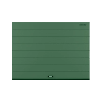 ДОРХАН Секционные ворота стальные 4300х2700 цвета RAL 6005 (зелёный) с дизайном 'широкая центральная полоса' без автоматики ДОРХАН Секционные ворота стальные 4300х2700 цвета RAL 6005 (зелёный) с дизайном 'широкая центральная полоса' без автоматики