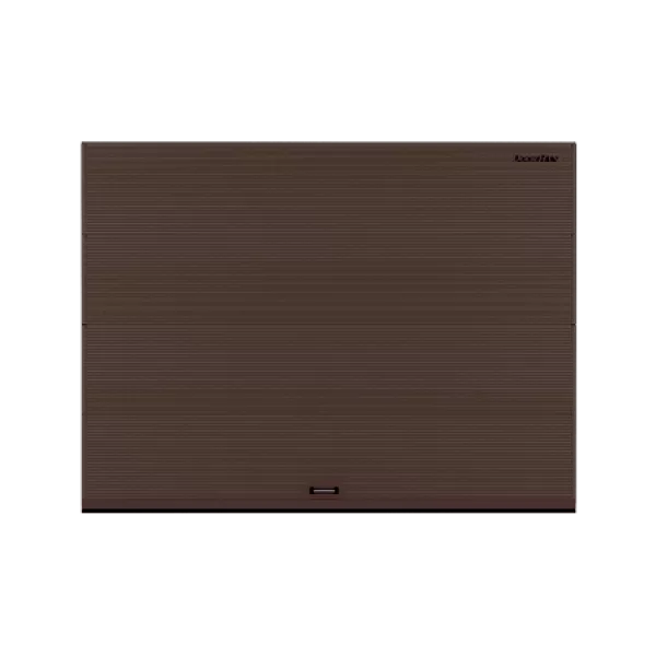 ДОРХАН Секционные ворота стальные 3700х2700 цвета RAL 8017 (коричнево-красный) с дизайном 'волна' без автоматики