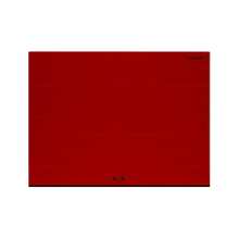 ДОРХАН Секционные ворота стальные 5000х2900 цвета RAL 3000 (красный) с дизайном 'широкая центральная полоса' с автоматикой