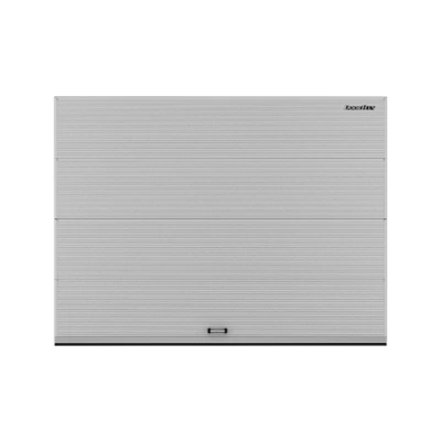 ДОРХАН Секционные ворота стальные 4900х2700 цвета RAL 9006 (серебристый) с дизайном 'волна' с автоматикой