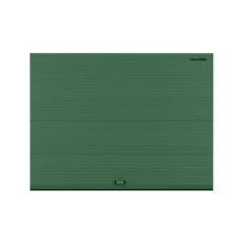 ДОРХАН Секционные ворота стальные 4900х2800 цвета RAL 6005 (зелёный) с дизайном 'волна' с автоматикой