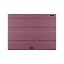 ДОРХАН Секционные ворота стальные 5000х2400 цвета RAL 3005 (бордовый) с дизайном 'широкая центральная полоса' с автоматикой